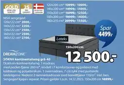 JYSK SOKNA kontinentalseng grå-40, NOK 12500 tilbud