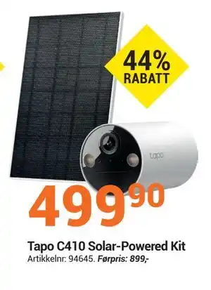 Elektroimportøren Tapo C410 Solar-Powered Kit, NOK 499.9 tilbud