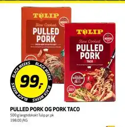 Bunnpris PULLED PORK OG PORK TACO, NOK 99 tilbud