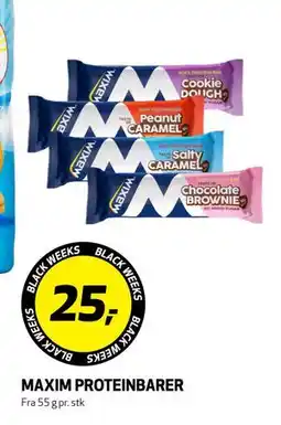 Bunnpris MAXIM PROTEINBARER, NOK 25 tilbud