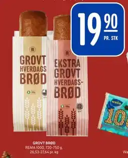 Rema 1000 GROVT BRØD, NOK 19.9 tilbud