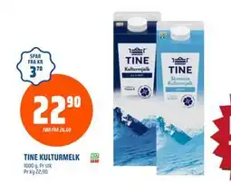 Coop Obs TINE KULTURMELK, NOK 22.9 tilbud