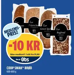 Coop Obs COOP SMAK* BRØD tilbud