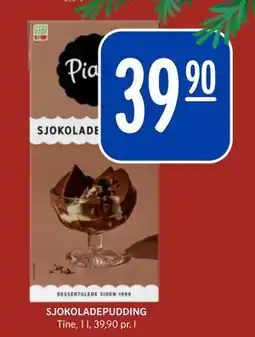 Rema 1000 SJOKOLADEPUDDING, NOK 39.9 tilbud