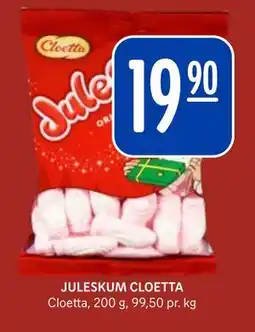 Rema 1000 JULESKUM CLOETTA, NOK 19.9 tilbud