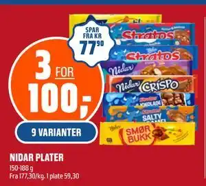 NIDAR PLATER, NOK 100