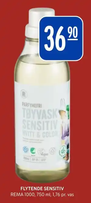 Rema 1000 FLYTENDE SENSITIV, NOK 36.9 tilbud