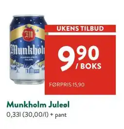 Jacobs Munkholm Juleøl, NOK 9.9 tilbud