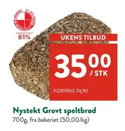 Jacobs Nystekt Grovt speltbrød, NOK 35 tilbud