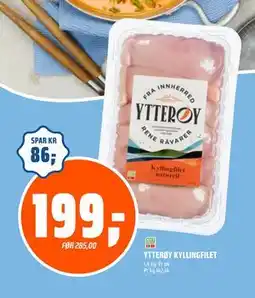 Coop Obs YTTERØY KYLLINGFILET, NOK 199 tilbud