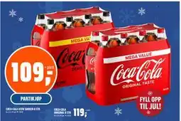 Coop Obs COCA-COLA UTEN SUKKER 8 STK, NOK 109 tilbud