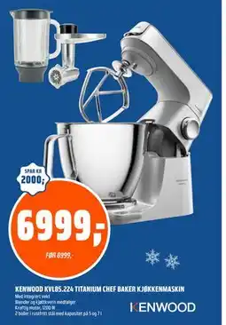Coop Obs KENWOOD KVL85.224 TITANIUM CHEF BAKER KJØKKENMASKIN, NOK 6999 tilbud