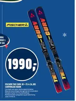 Coop Obs FISCHER THE CURV JR + FS 4 CA.JRS CARVINGSKI BARN, NOK 1990 tilbud