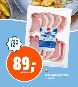 Coop Obs COOP SVINEKOTELETTER, NOK 89 tilbud