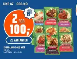 Coop Obs FJORDLAND SOUS VIDE, NOK 100 tilbud