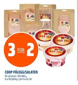 Coop Obs COOP PÅLEGG/SALATER tilbud