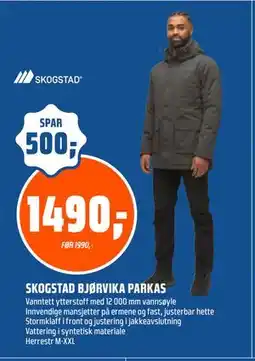 Coop Obs SKOGSTAD BJØRVIKA PARKAS, NOK 1490 tilbud