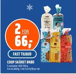 Coop Obs COOP SKÅRET BRØD, NOK 66 tilbud