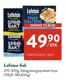 Jacobs Lofoten fisk, NOK 49.9 tilbud
