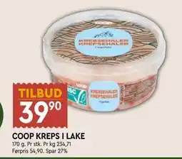 Coop Mega COOP KREPS I LAKE, NOK 39.9 tilbud