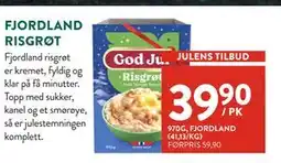 Jacobs FJORDLAND RISGRØT, NOK 39.9 tilbud