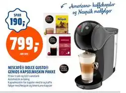 Coop Obs NESCAFÉ DOLCE GUSTO GENIOS KAPSELMASKIN PAKKE, NOK 799 tilbud