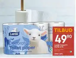 Coop Mega LAMBI TOALETTPAPIR 8 PK SPAR 22%, NOK 49.9 tilbud