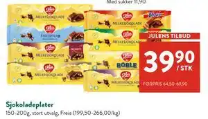 Jacobs Sjokoladeplater, NOK 39.9 tilbud
