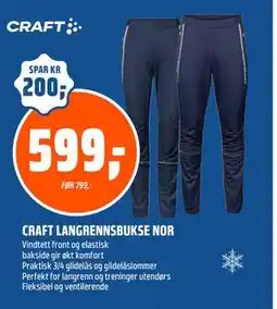 Coop Obs CRAFT LANGRENNSBUKSE NOR, NOK 599 tilbud
