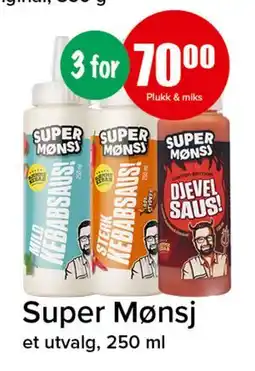 Spar Super Mønsj, NOK 70 tilbud