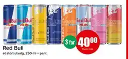 Spar Red Bull, NOK 40 tilbud