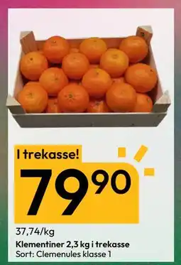 Gigaboks Klementiner 2,3 kg i trekasse, NOK 79.9 tilbud