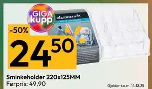 Gigaboks Sminkeholder 220x125MM, NOK 24.5 tilbud