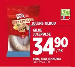 Meny GILDE JULEPØLSE, NOK 34.9 tilbud