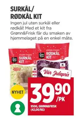 Meny SURKÅL/ RØDKÅL KIT, NOK 39.9 tilbud