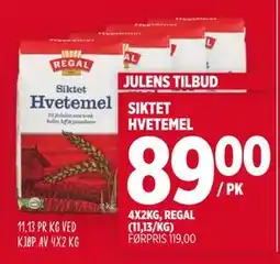 Meny SIKTET HVETEMEL, NOK 89 tilbud