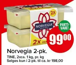 Spar Norvegia 2-pk., NOK 99 tilbud