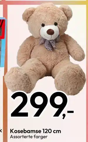 Gigaboks Kosebamse 120 cm, NOK 299 tilbud