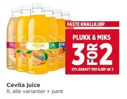 Meny Cevita juice tilbud