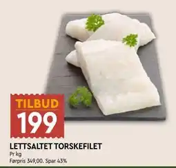 Coop Mega LETTSALTET TORSKEFILET, NOK 199 tilbud