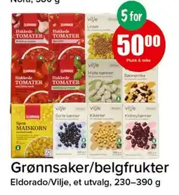 Spar Grønnsaker/belgfrukter, NOK 50 tilbud