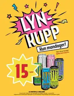 Coop Prix ALL MONSTER 0,5 L SINGEL BOKS, NOK 15 tilbud