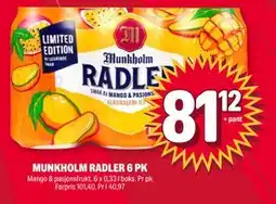 Coop Extra MUNKHOLM RADLER 6 PK, NOK 81.12 tilbud