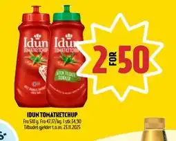 Coop Prix IDUN TOMATKETCHUP, NOK 50 tilbud