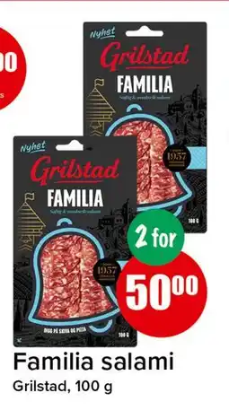 Spar Familia salami, NOK 50 tilbud