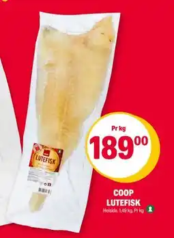 Coop Extra COOP LUTEFISK, NOK 189 tilbud