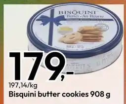 Gigaboks Bisquini butter cookies 908 g, NOK 179 tilbud
