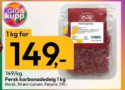 Gigaboks Fersk karbonadedeig 1 kg, NOK 149 tilbud
