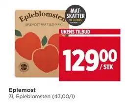 Meny Eplemost, NOK 129 tilbud