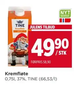 Meny Kremfløte, NOK 49.9 tilbud